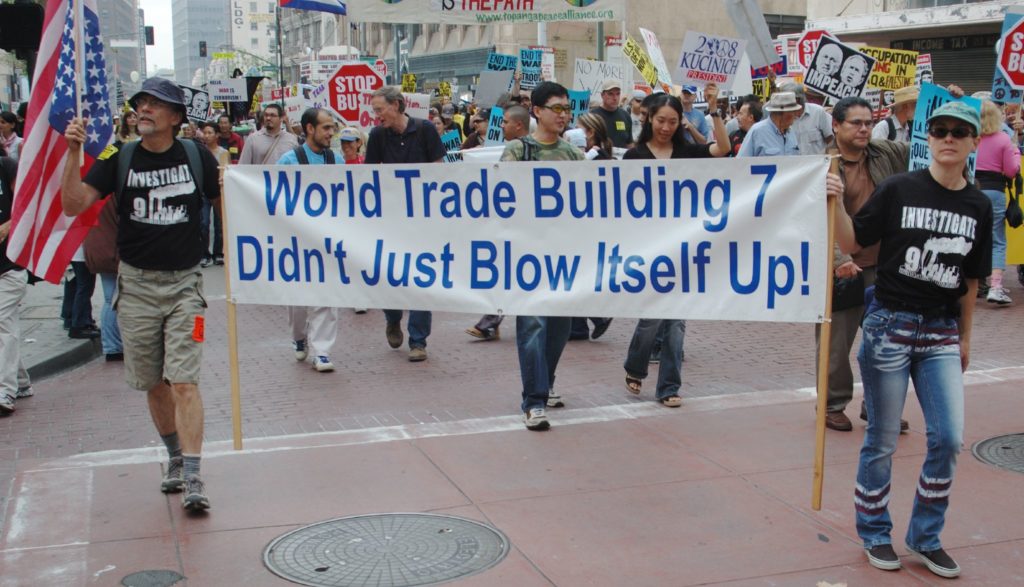 Sogenannte «Truther» wollen eine Untersuchung der 9/11-Verschwörung. Bild: NoHoDamon 2007 / Flickr CC BY-SA 2.0